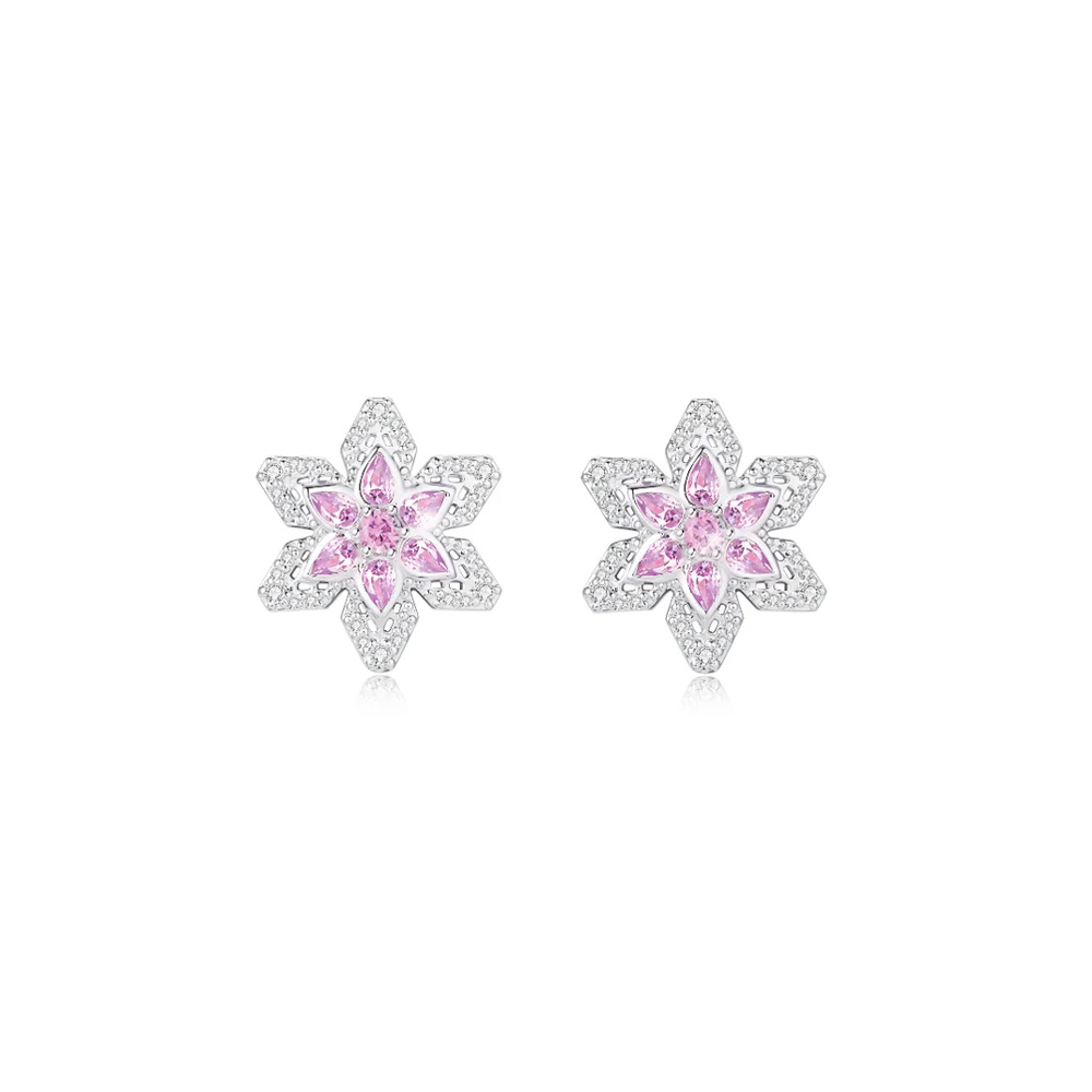 Star Lace Snowflake Earrings