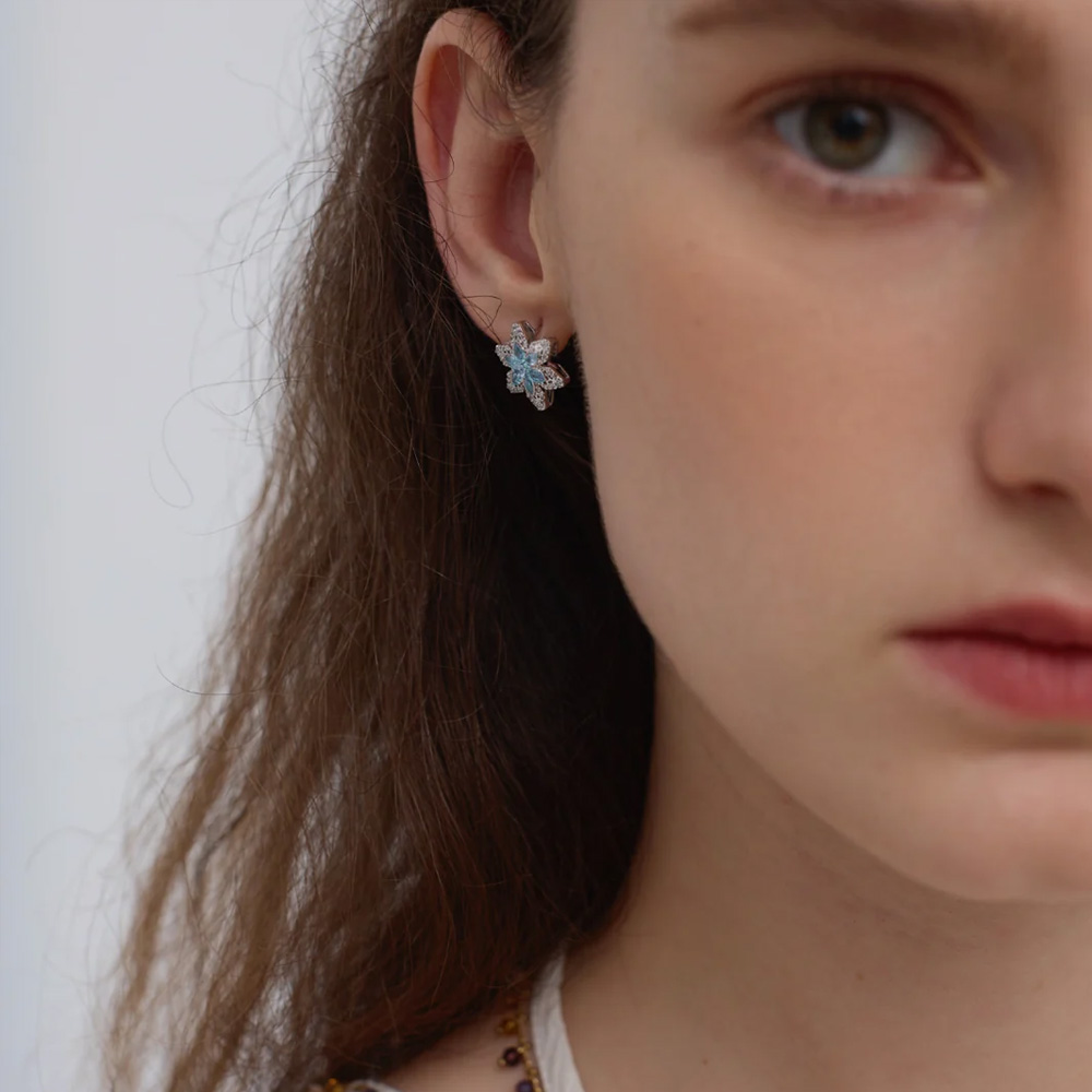 Star Lace Snowflake Earrings-10
