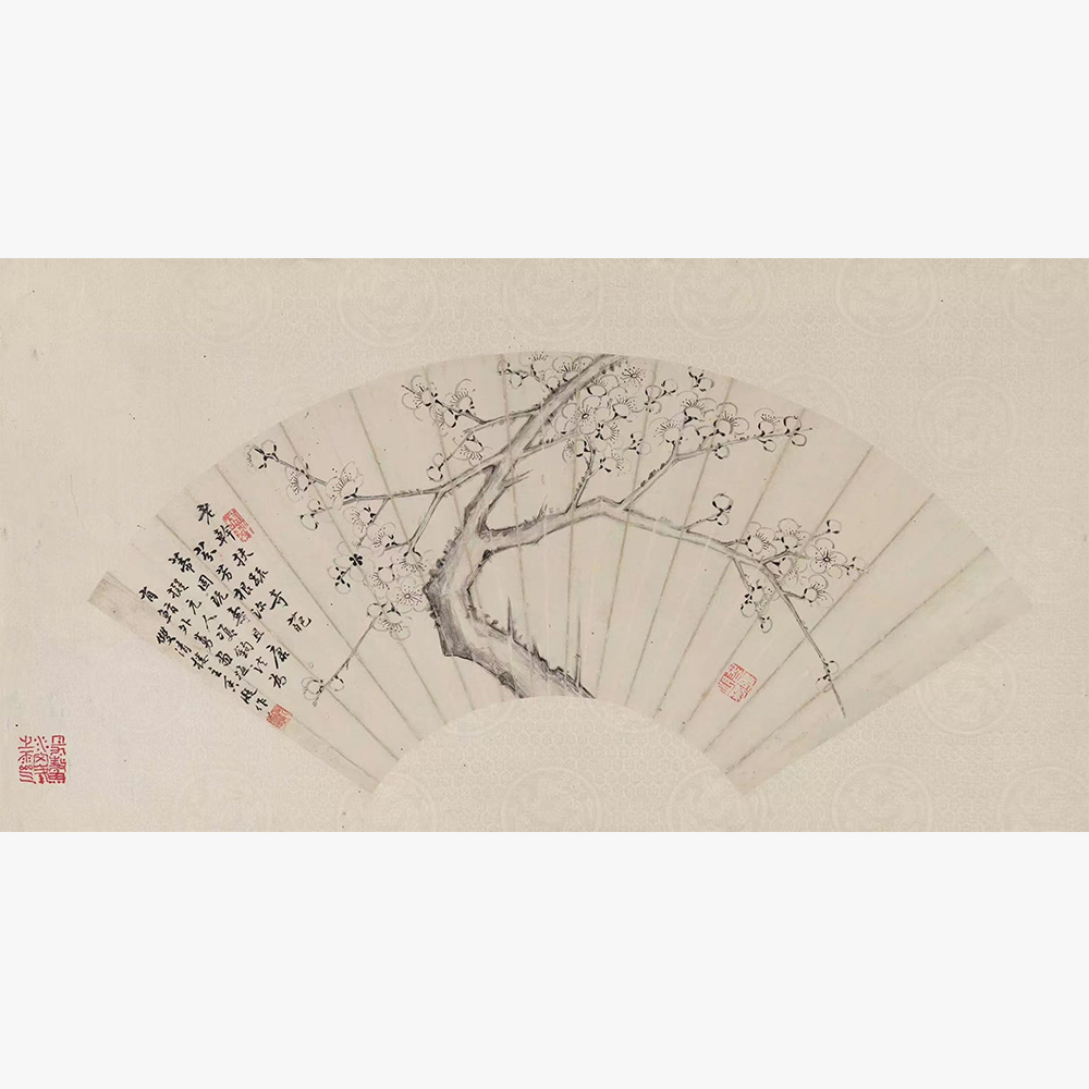 SH012 “梅花图”扇面