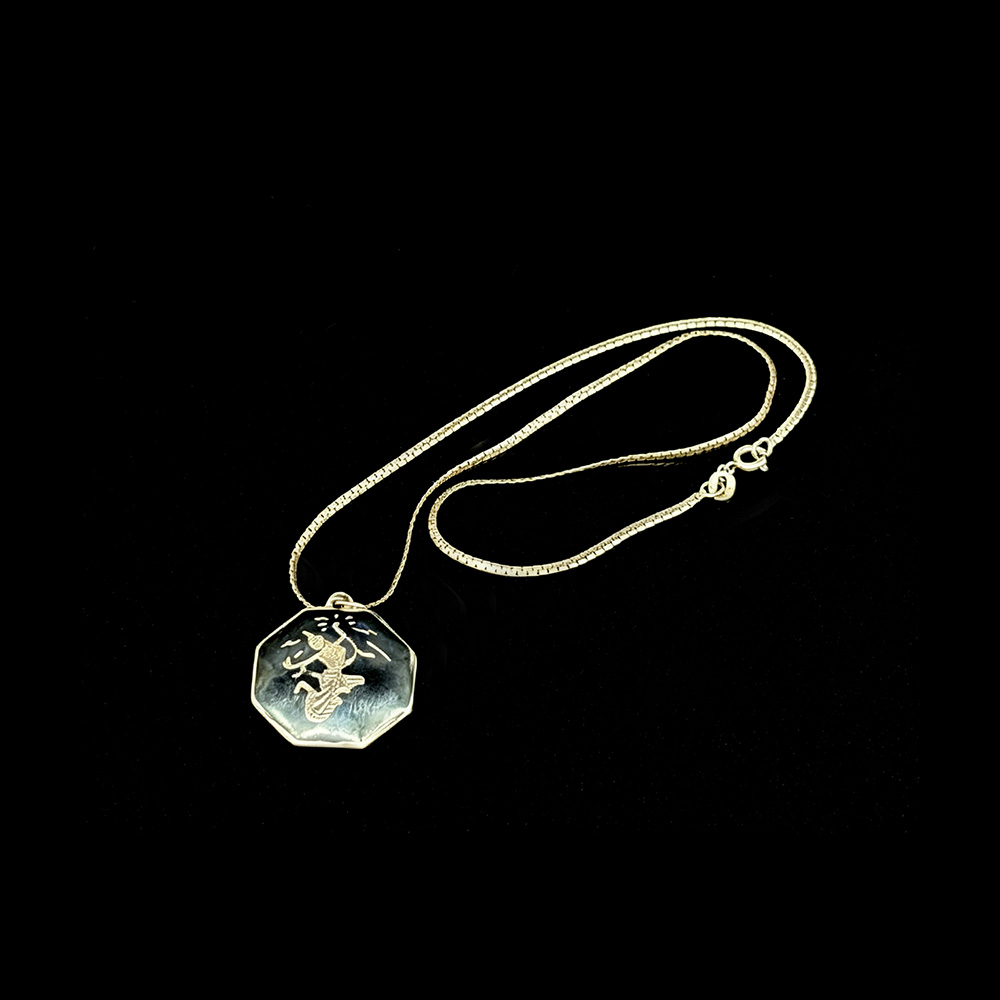 ZG017 Silver Niello Necklace